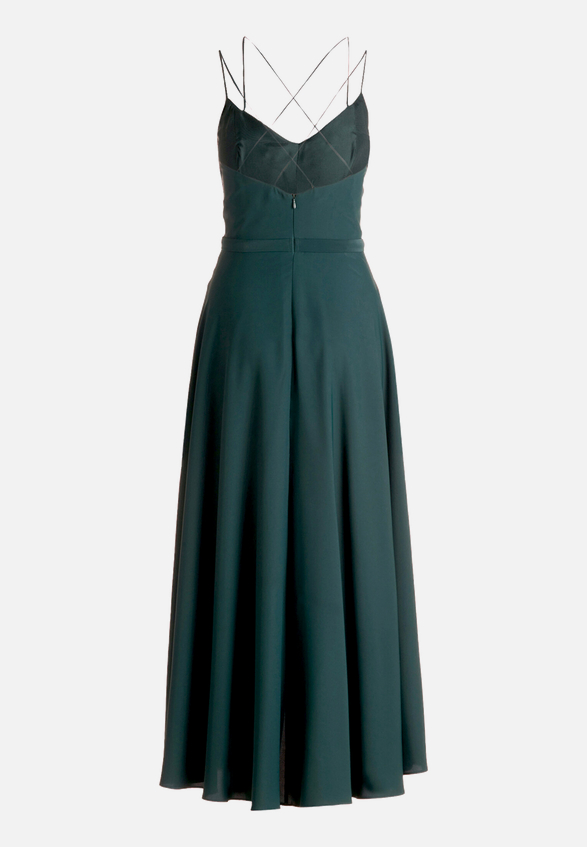 Abendkleid mit Volant / Rückseite