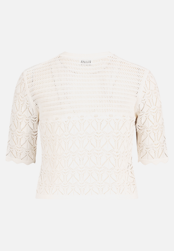 Sommer-Strickjacke mit V-Ausschnitt / Rückseite
