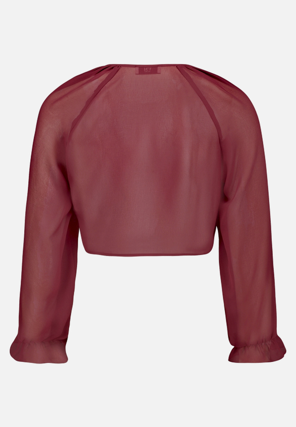 Bolero-Jacke mit gekräuseltem Ausschnitt / Rückseite