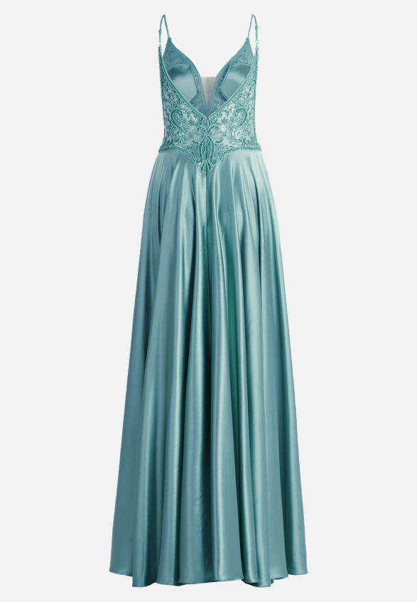 Abendkleid mit Placement / Rückseite