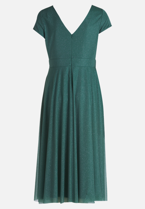 Cocktailkleid im Glitzer-Look / Rückseite