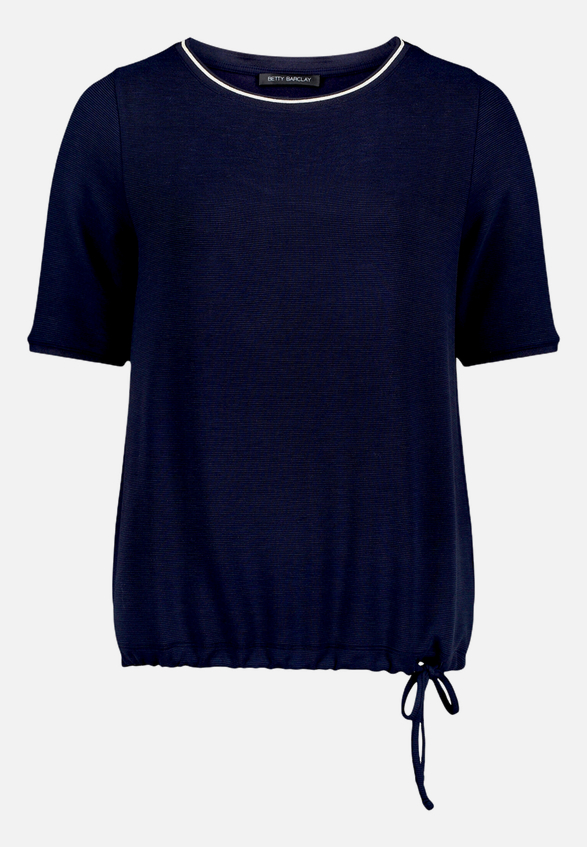 T-Shirt  unifarben mit Tunnelzug  / Vorderseite