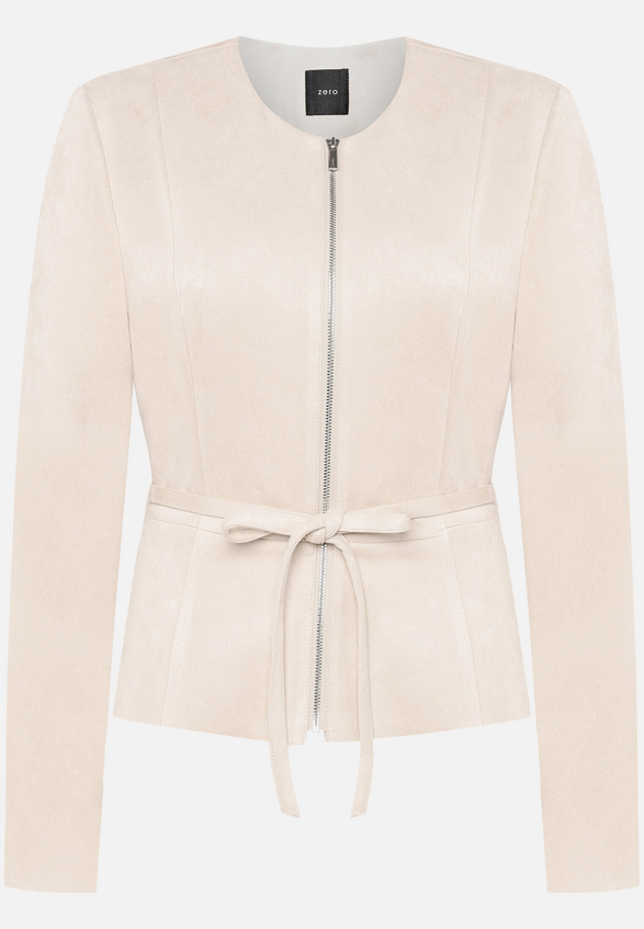 Blazer-Jacke  in Lederoptik  / Vorderseite