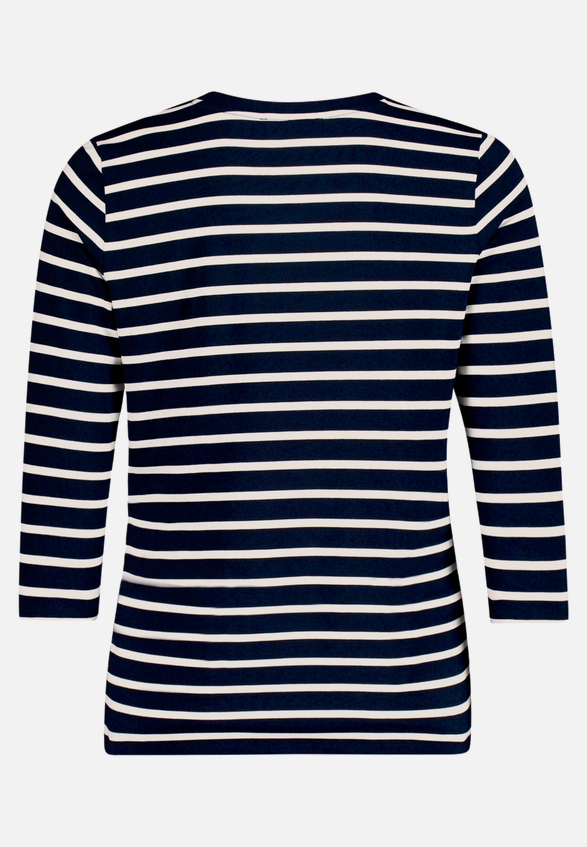 Ringelshirt mit Schmucksteinen / Rückseite