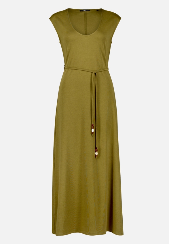 Jerseykleid  Maxi mit Bindegürtel / Vorderseite