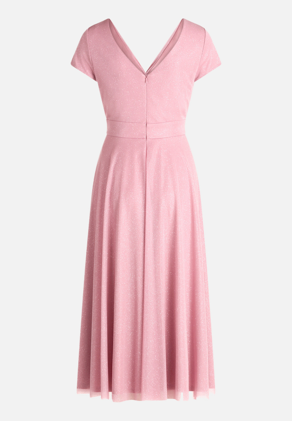 Cocktailkleid im Glitzer-Look / Rückseite