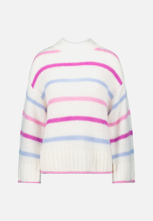 Grobstrickpullover mit Streifen / Vorderseite