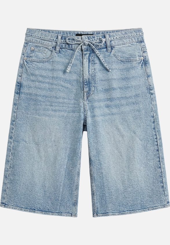 Jeans-Shorts mit Bindedetail  / Vorderseite