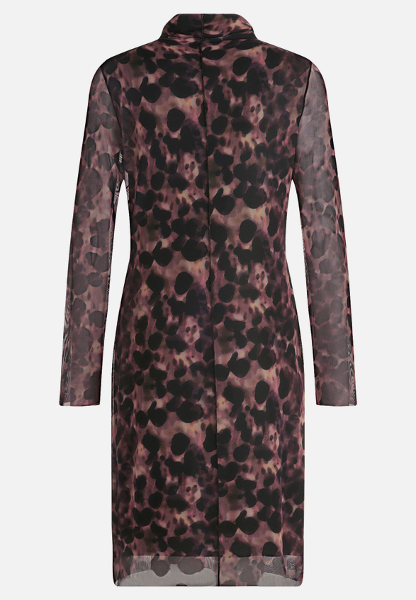Mesh-Kleid mit Kragen / Rückseite