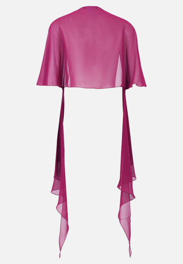 Chiffonstola mit Volant / Rückseite