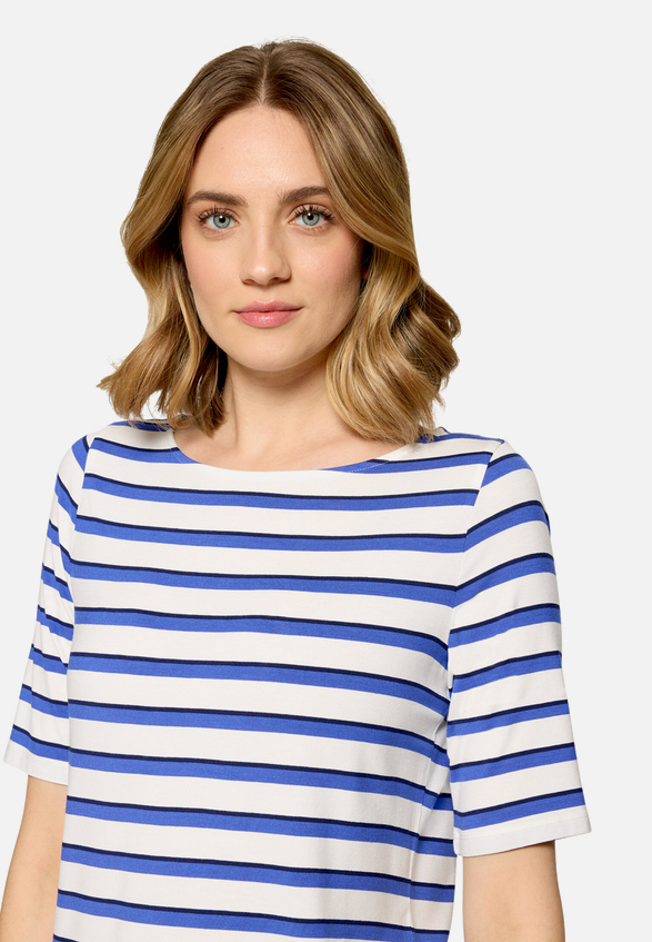 Ringelshirt mit U-Boot-Ausschnitt / Detailbild