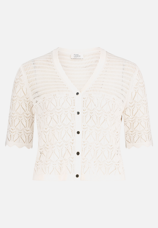 Sommer-Strickjacke mit V-Ausschnitt / Vorderseite