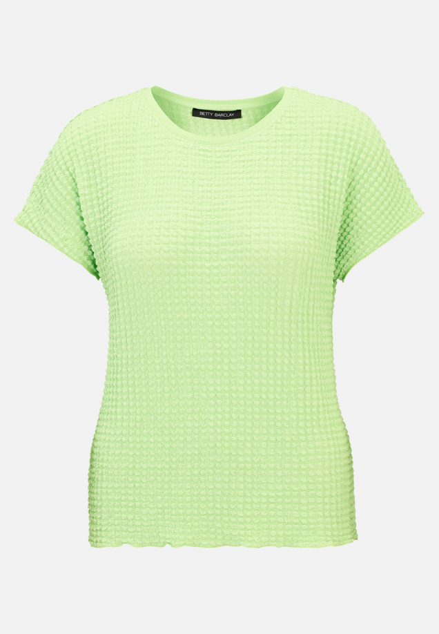 Strukturshirt mit U-Boot-Ausschnitt / Vorderseite