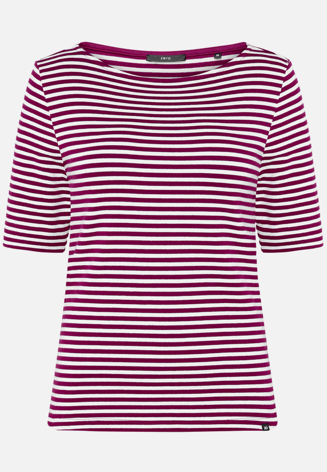Ringelshirt  mit U-Boot Ausschnitt  / Vorderseite
