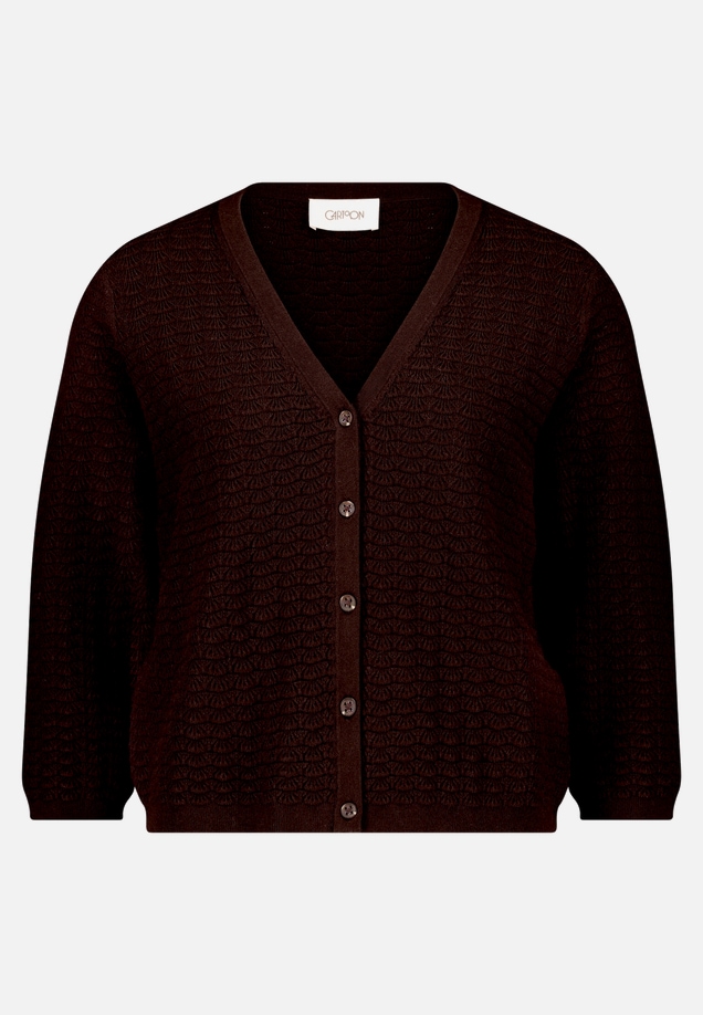 Strick-Cardigan mit V-Ausschnitt / Vorderseite