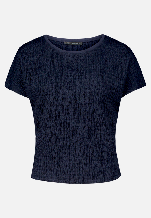 Strukturshirt mit U-Boot-Ausschnitt / Vorderseite