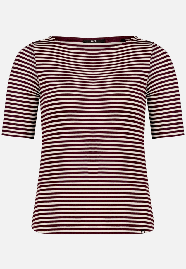 Ringelshirt  mit U-Boot Ausschnitt  / Vorderseite