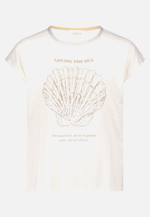 Rundhals-Shirt mit Placement / Vorderseite