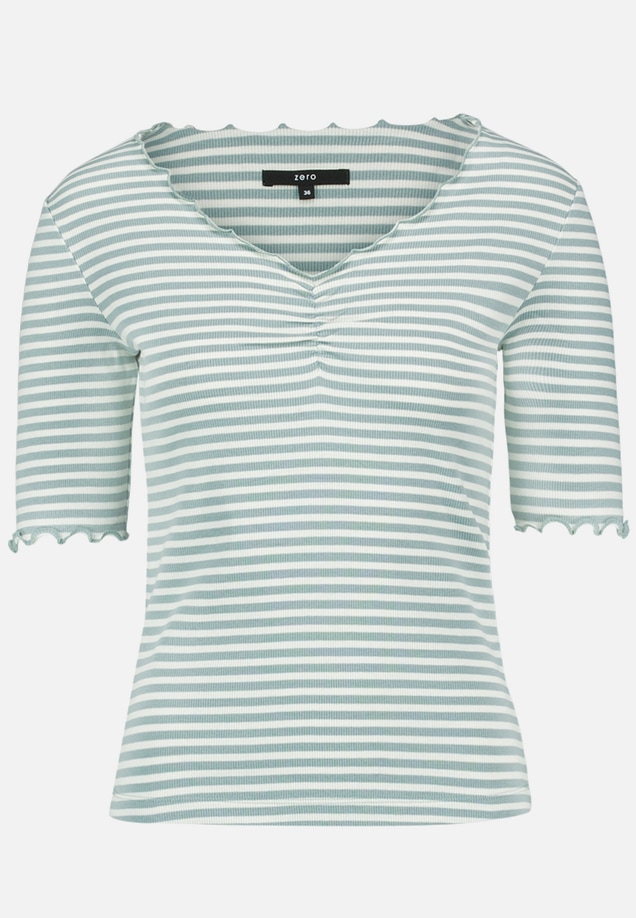 Shirt gestreift mit Raffung / Vorderseite