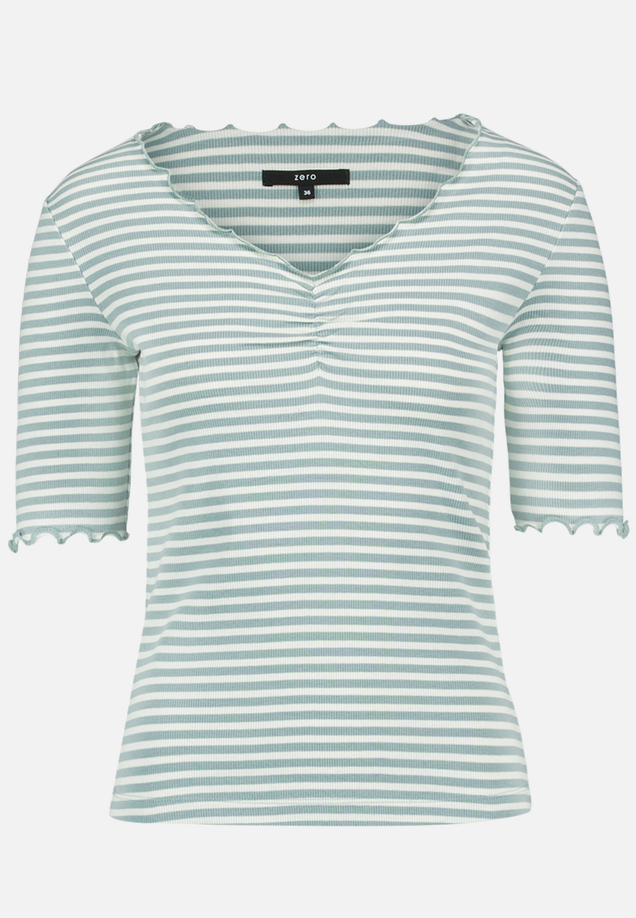 Shirt gestreift mit Raffung / Vorderseite