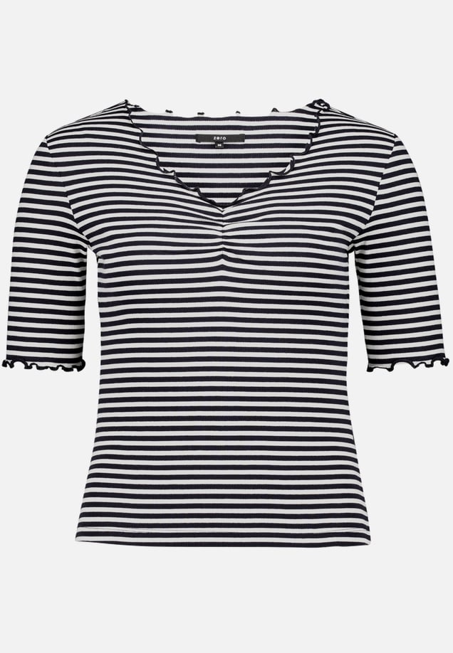 Shirt gestreift mit Raffung / Vorderseite