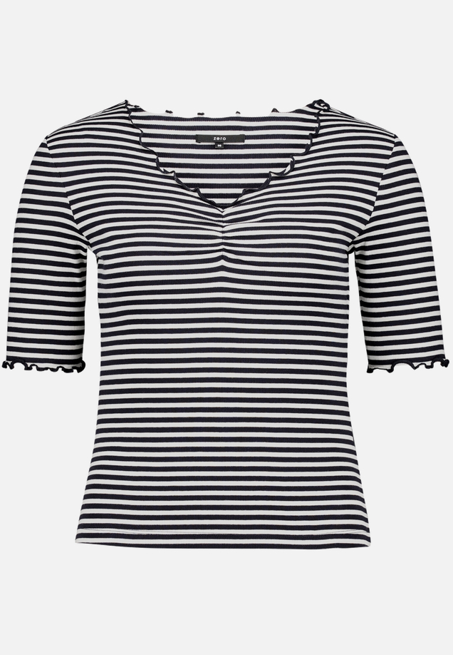 Shirt gestreift mit Raffung / Vorderseite