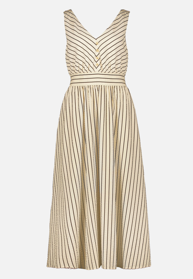 Midikleid  tailliert mit Streifen  / Vorderseite