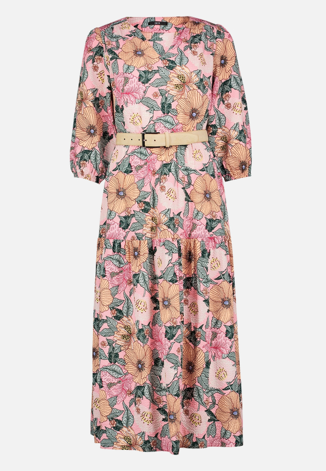 Blumenkleid Maxi mit Gürtel / Vorderseite