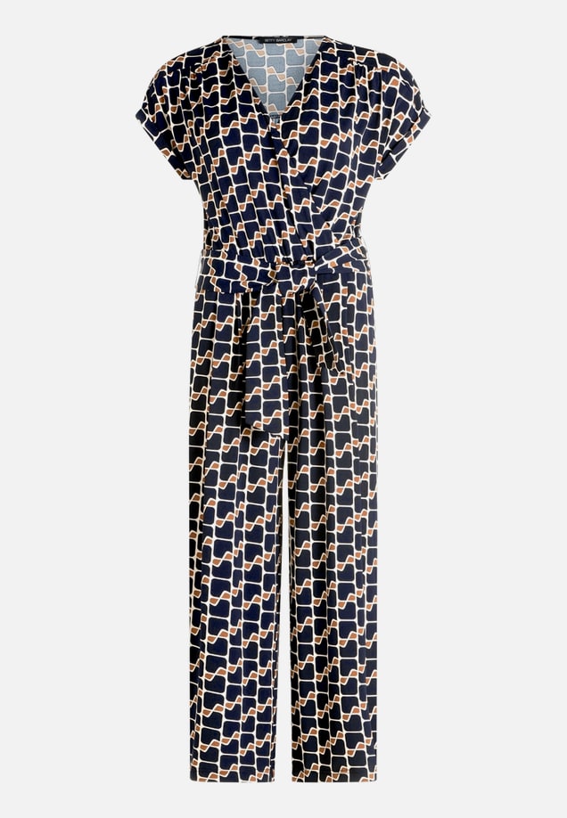 Jumpsuit  kurzarm mit grafischem Muster  / Vorderseite