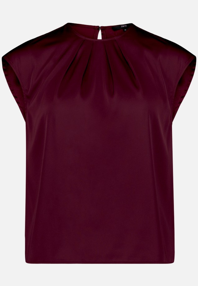 Satin-Bluse  mit Rundhalsausschnitt / Vorderseite