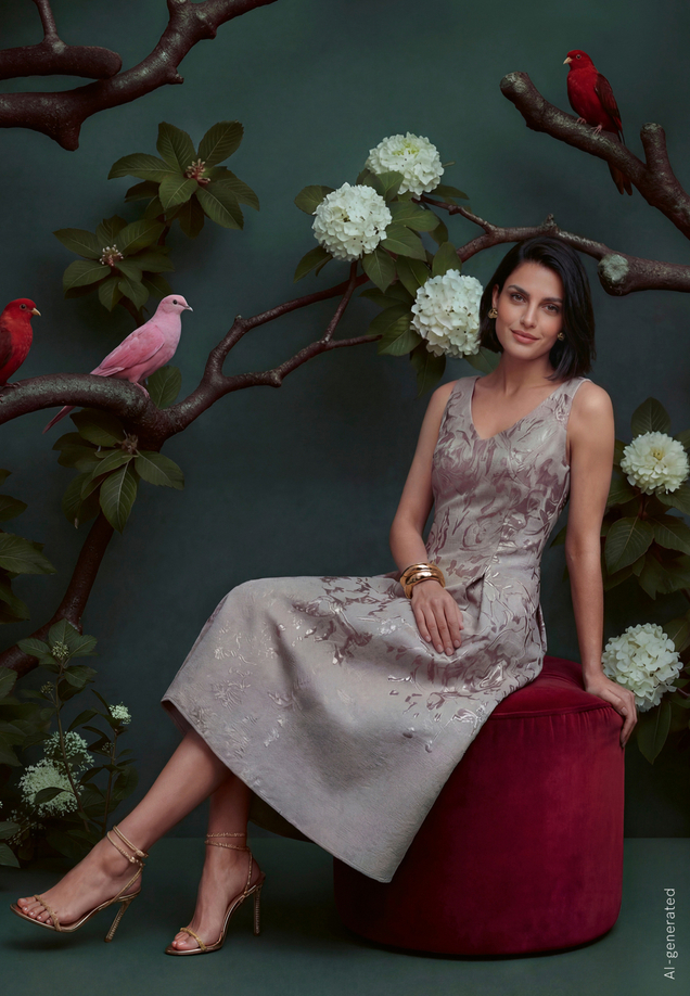 Cocktailkleid mit Kellerfalten / Imagebild