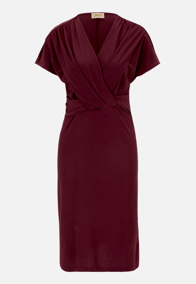 Jerseykleid mit Raffung / Vorderseite