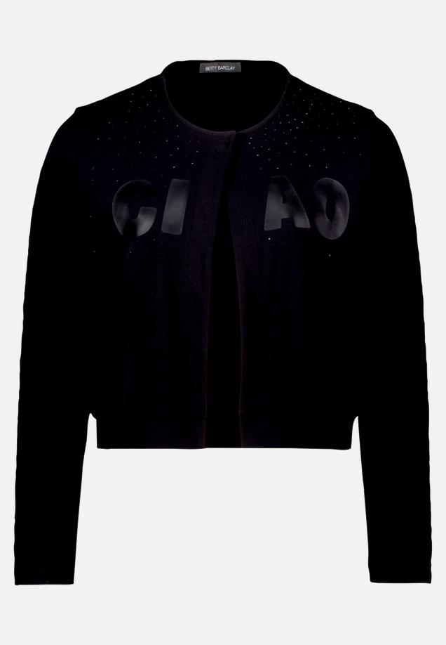Shirtjacke mit Rundhalsausschnitt / Vorderseite