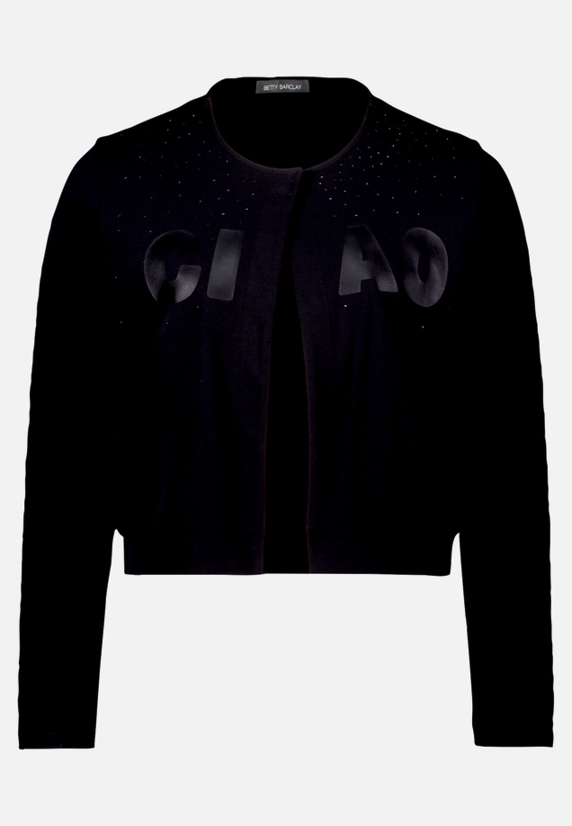 Shirtjacke mit Rundhalsausschnitt / Vorderseite