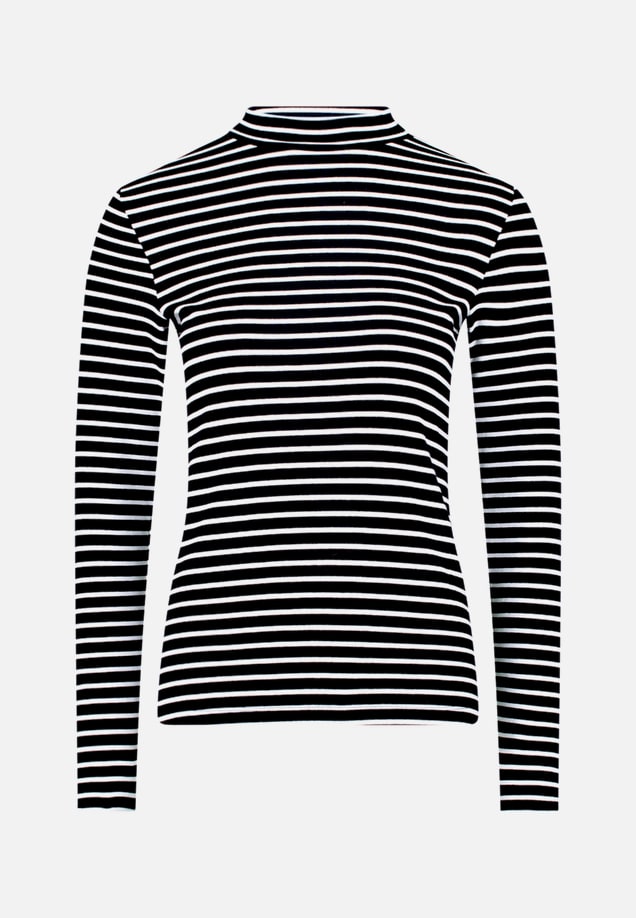 Ringelshirt mit Stehkragen / Vorderseite