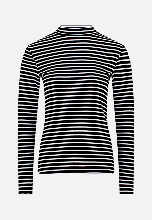 Ringelshirt mit Stehkragen / Vorderseite