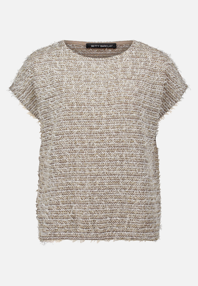 Feinstrickpullover mit Lurexfaden / Vorderseite