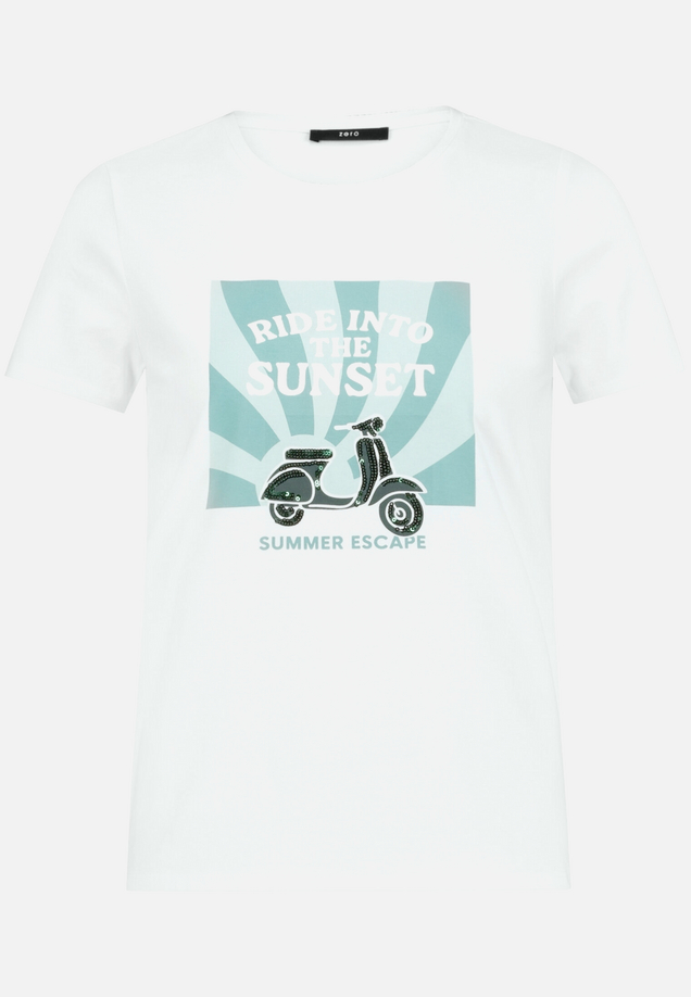 Baumwoll-T-Shirt mit Print / Vorderseite
