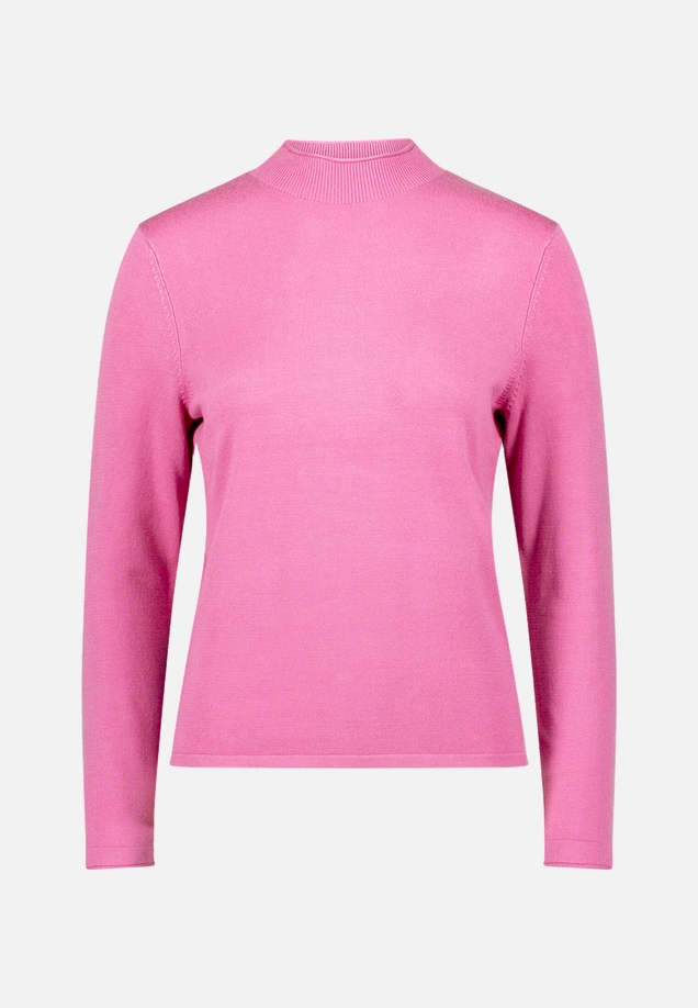 Feinstrickpullover mit hohem Kragen / Vorderseite