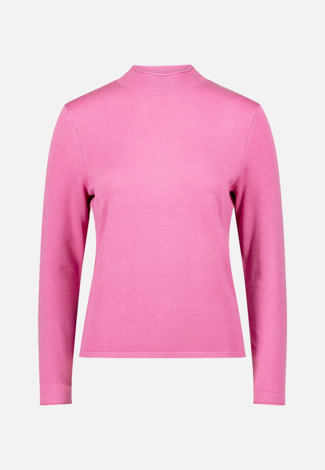 Feinstrickpullover mit hohem Kragen / Vorderseite