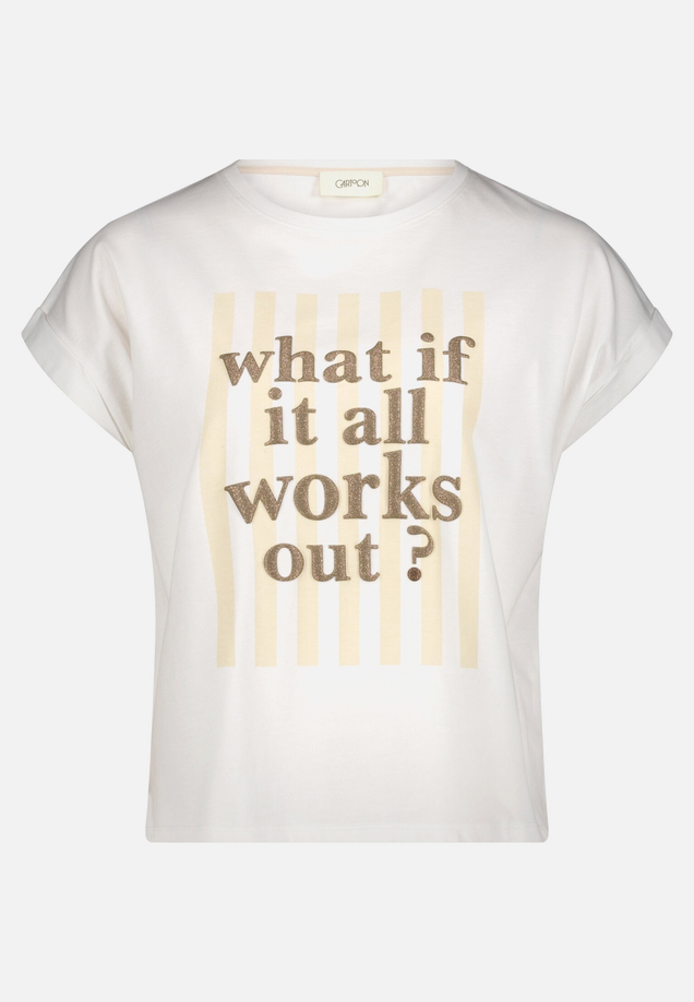 Printshirt mit Ärmelaufschlag / Vorderseite