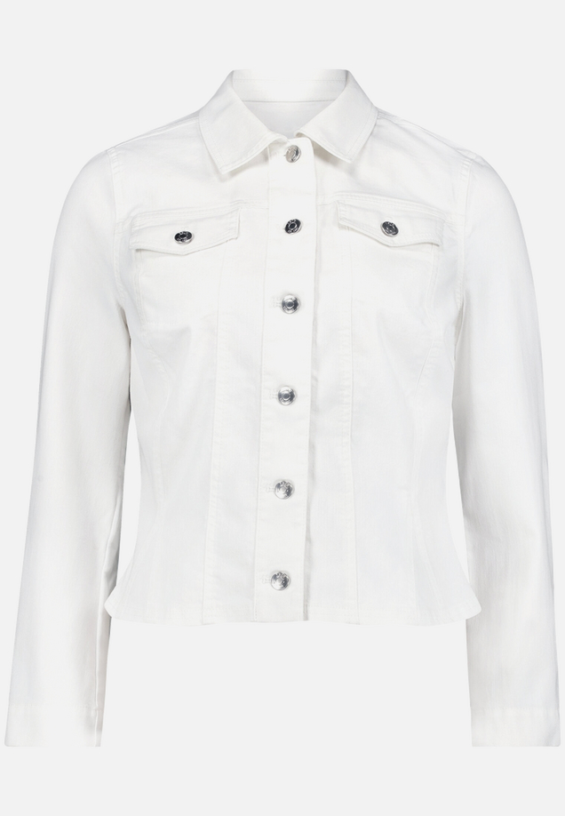 Jeansjacke tailliert mit Knopfleiste / Vorderseite