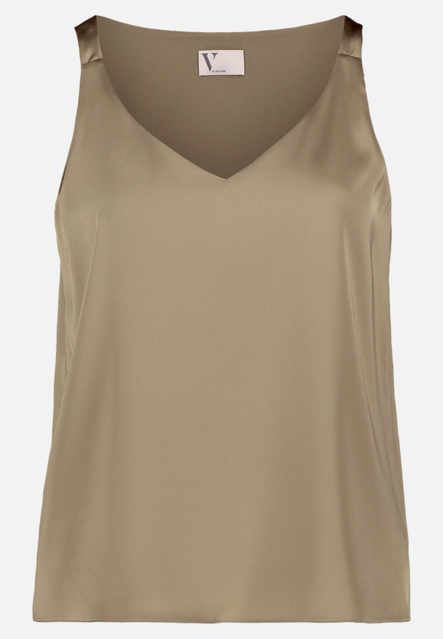 Satin-Bluse mit V-Ausschnitt / Vorderseite
