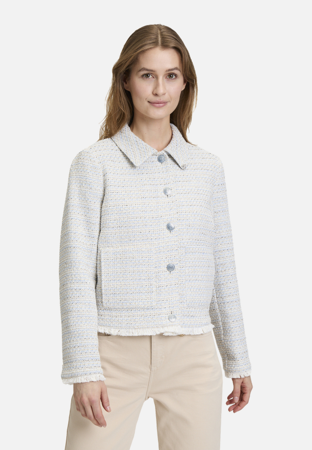 Tweedblazer mit Fransen / Modellfoto Vorderseite