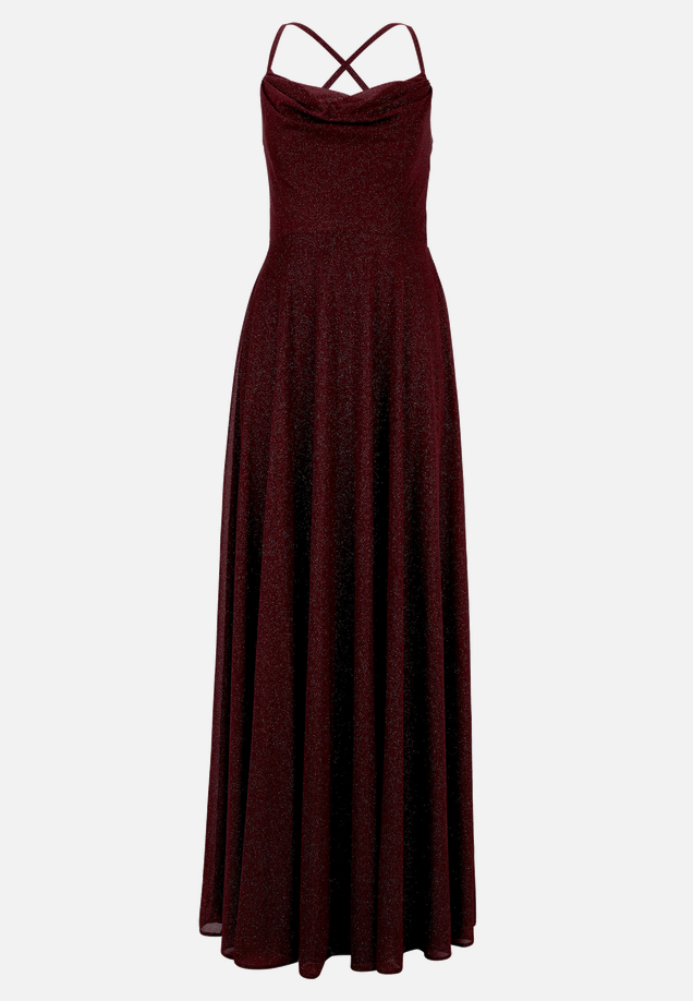 Abendkleid mit Wasserfallausschnitt / Vorderseite