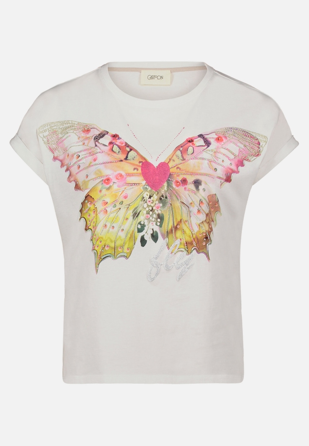 Printshirt mit Ärmelaufschlag / Vorderseite