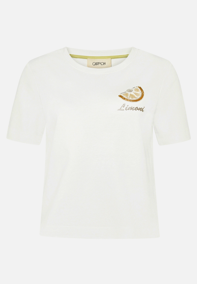 Baumwollshirt mit Rundhalsausschnitt / Vorderseite