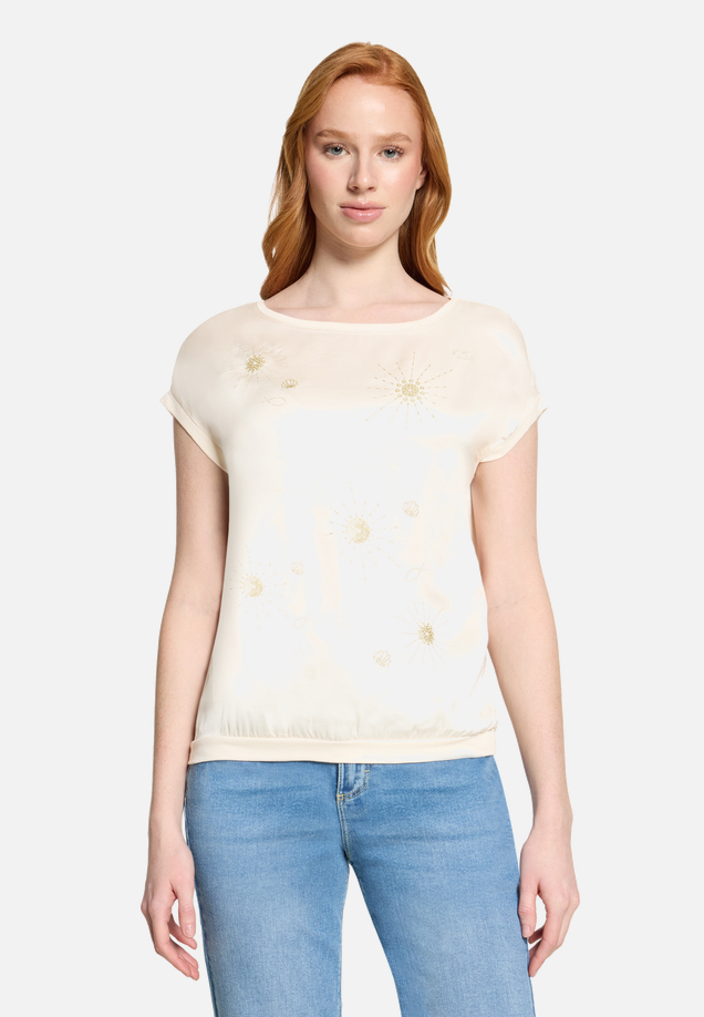 Casual-Shirt mit Rippbündchen / Modellfoto Vorderseite