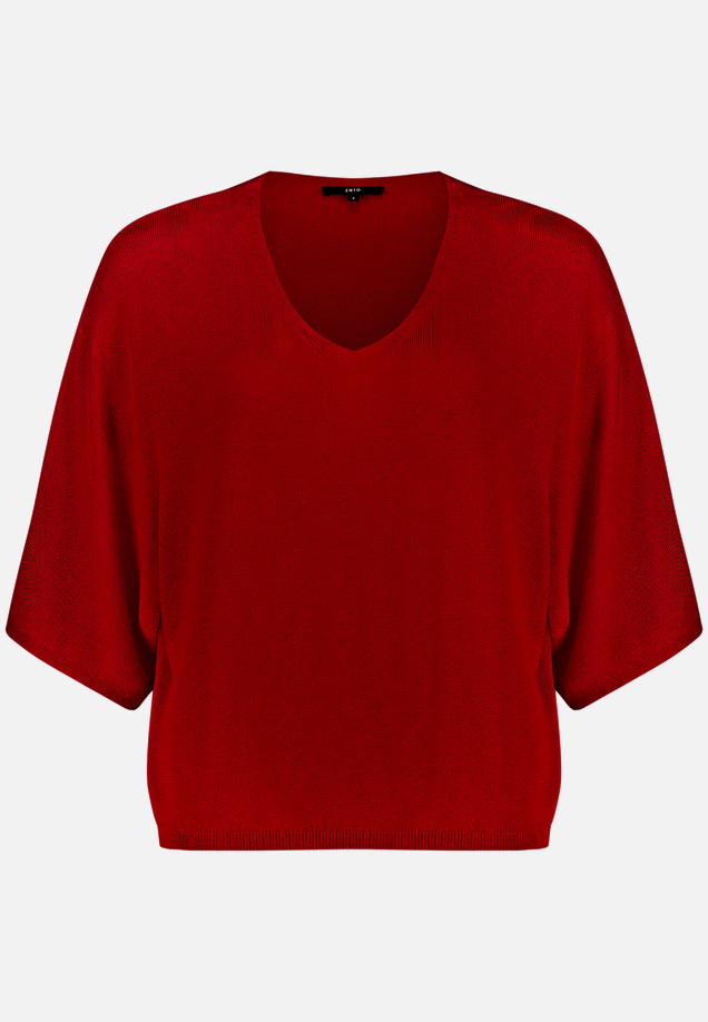 Kurzarmpullover  mit V-Ausschnitt / Vorderseite