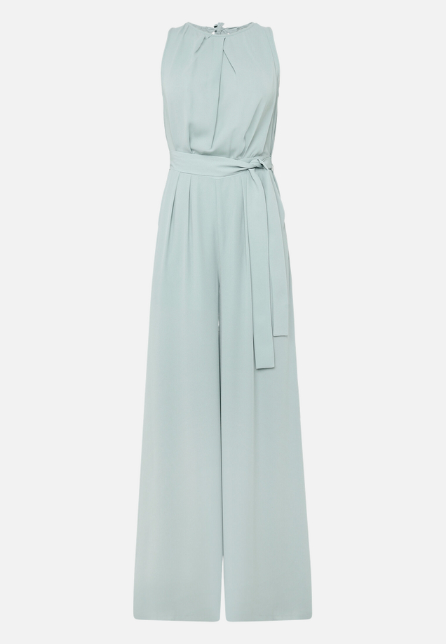 Jumpsuit mit Gürtel und weitem Bein / Vorderseite